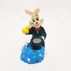 Bunny Rabbit Magician Easter Chick Toy Rubber 3.5" Bee 1993 Novelty Figurine